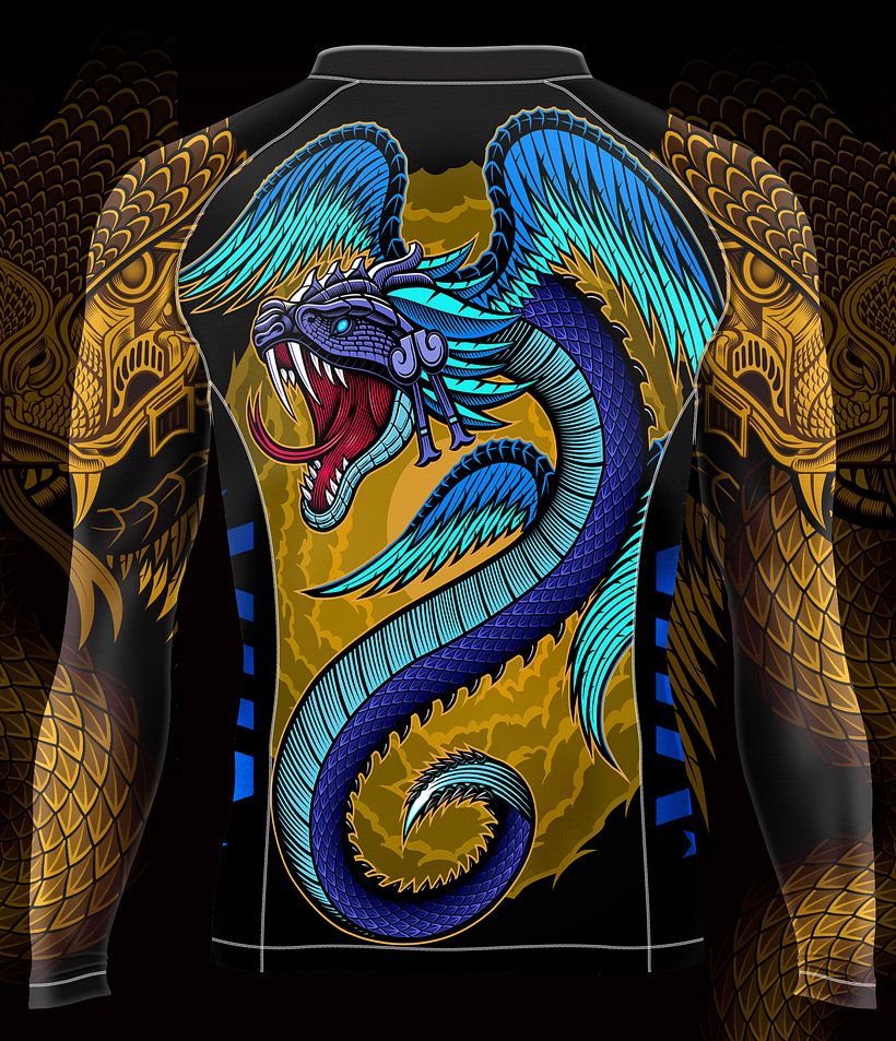"Serpent Warrior" rash guard design 18