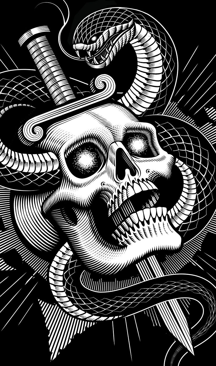 Here are some details of the final illustration.  