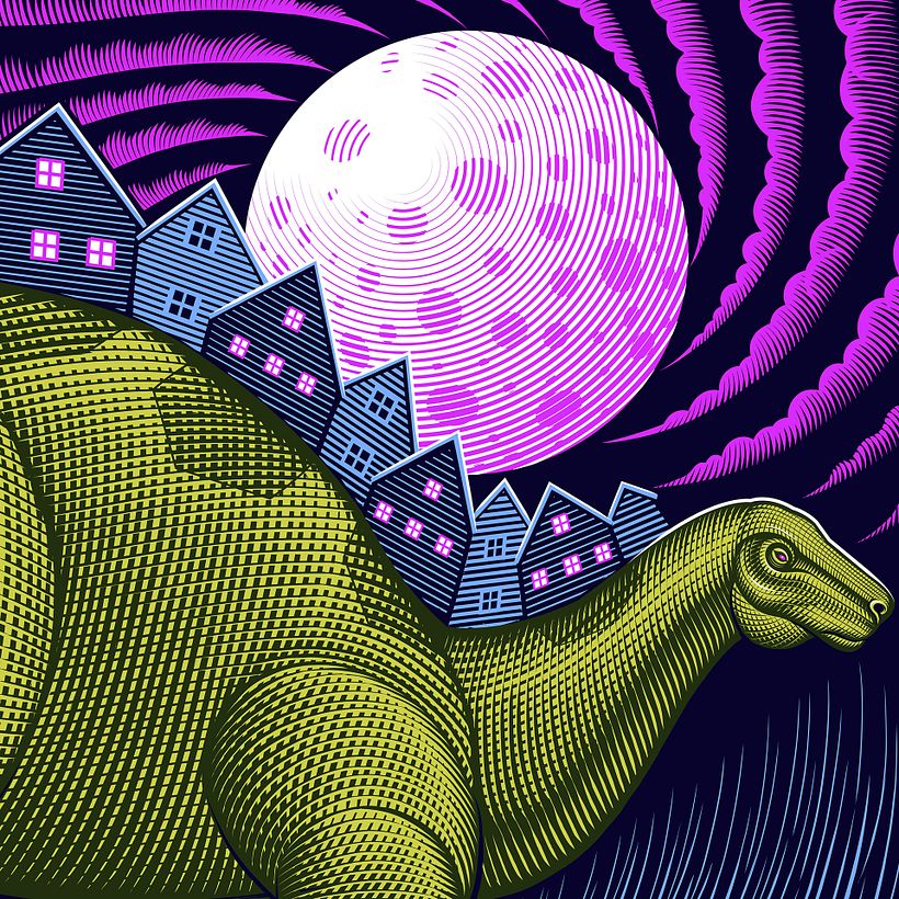 I created the moon in Adobe Illustrator.  