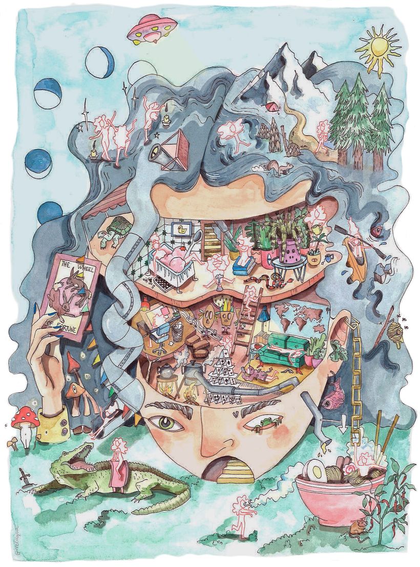Mi proyecto del curso: Ilustración surrealista con acuarela y tinta. Inktober 2023 2