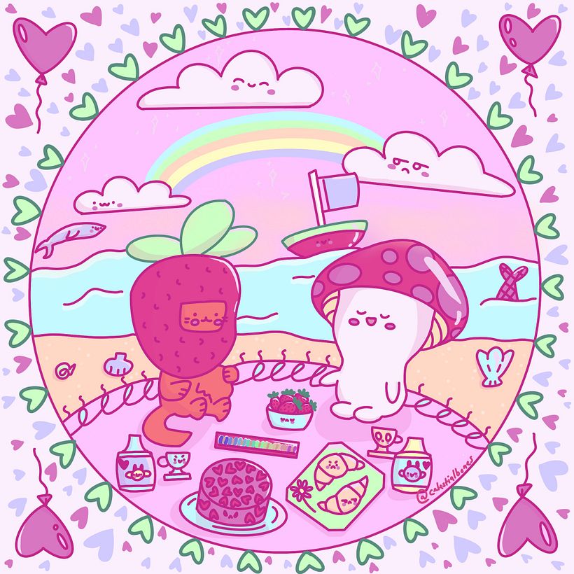 My project for course: Designing Kawaii Worlds: Spread Joy Through Illustration 4