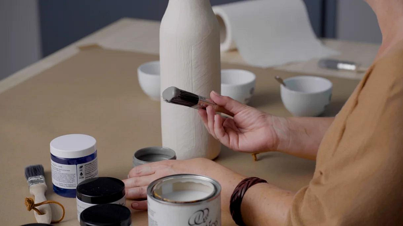 Ceramic Tutorial: how to recycle a vase with chalk paint 4