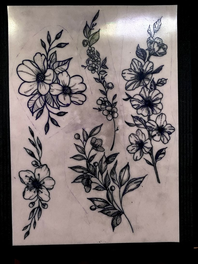 Some Designs I tattooed on fake skin before I went and tattooed real skin