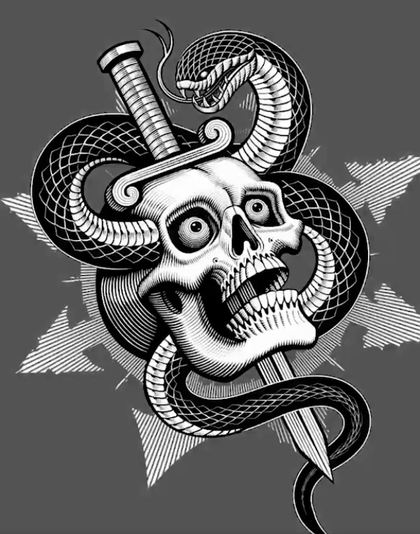 Here it is after I added a shape in the background to tie it all together.