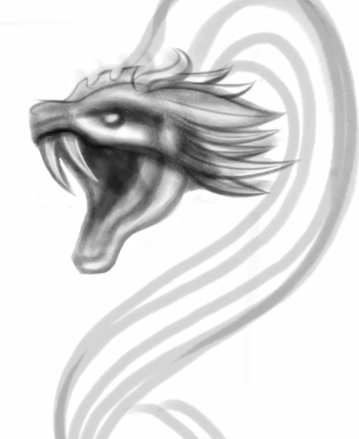 I began this illustration using a marker set to about 25% transparency.