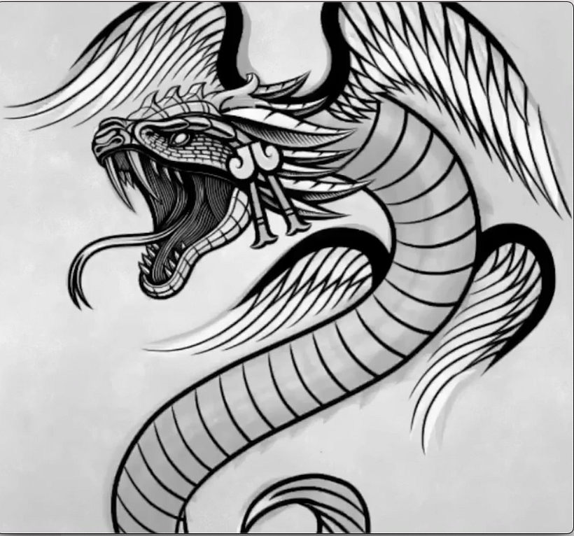 Then I set up a separate layer and begin inking.  