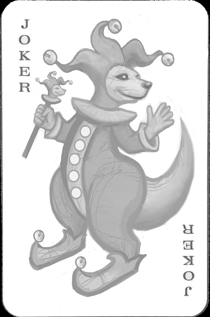 Playing Card illustrations for "Lucky Roo" 17