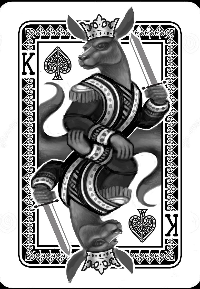 Playing Card illustrations for "Lucky Roo" 18
