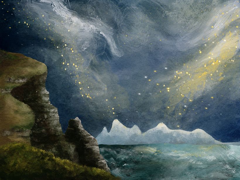The background