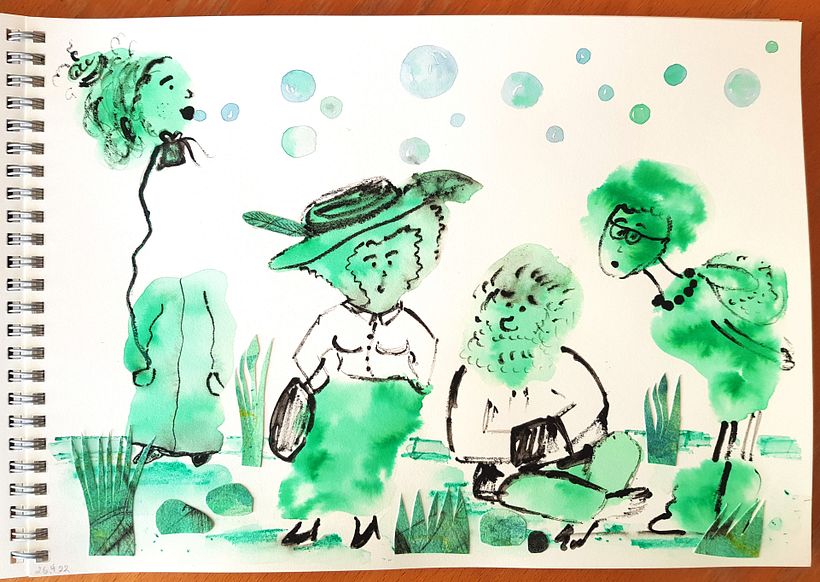 colour blotches turning into a scene :)