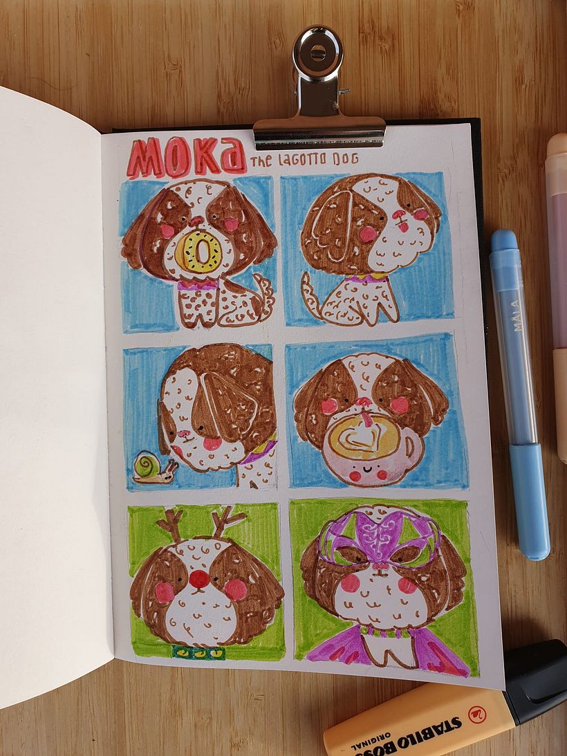 Teste diversas opções para fazer com que o pelo parecesse encaracolado.