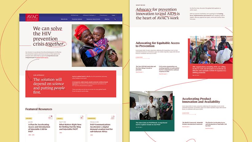 AVAC new website: home page