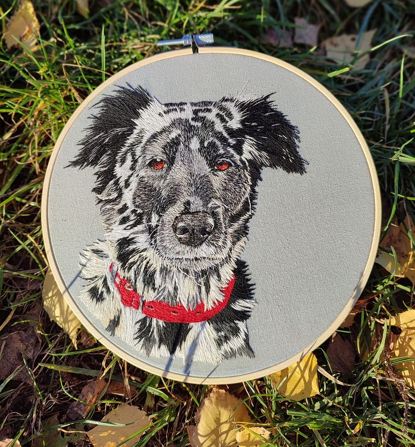 My project for course: Embroidered Pet Portraits: The Thread Painting Technique 2