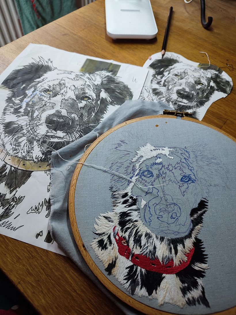 My project for course: Embroidered Pet Portraits: The Thread Painting Technique 3