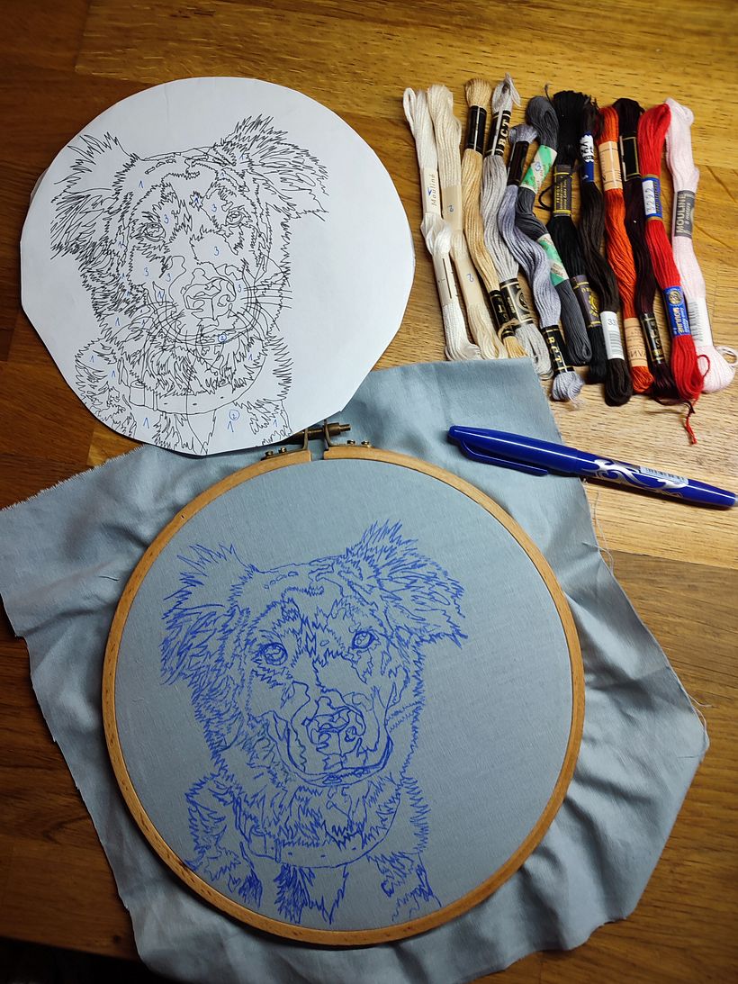 My project for course: Embroidered Pet Portraits: The Thread Painting Technique 4