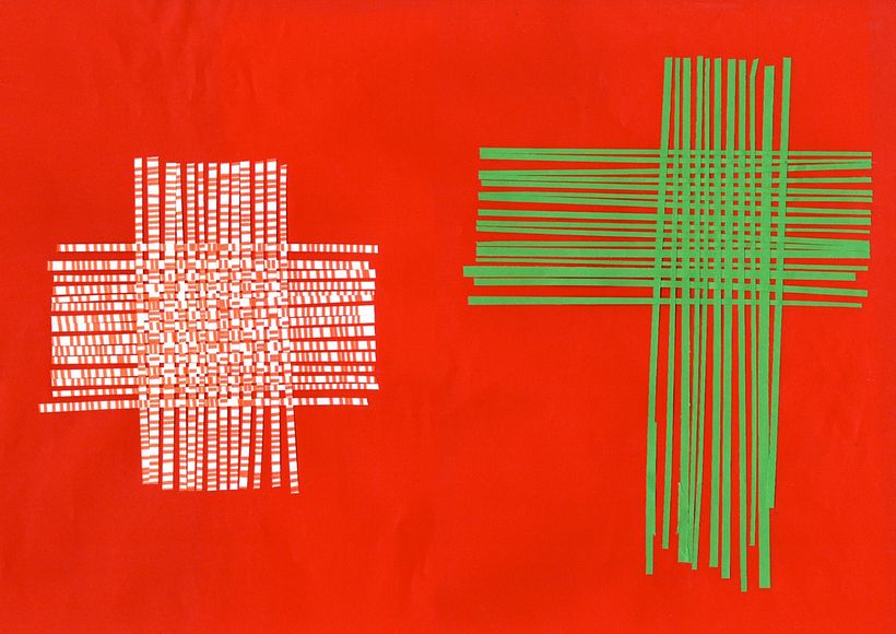 Primary Research - Use of different techniques like cutting and weaving paper strips