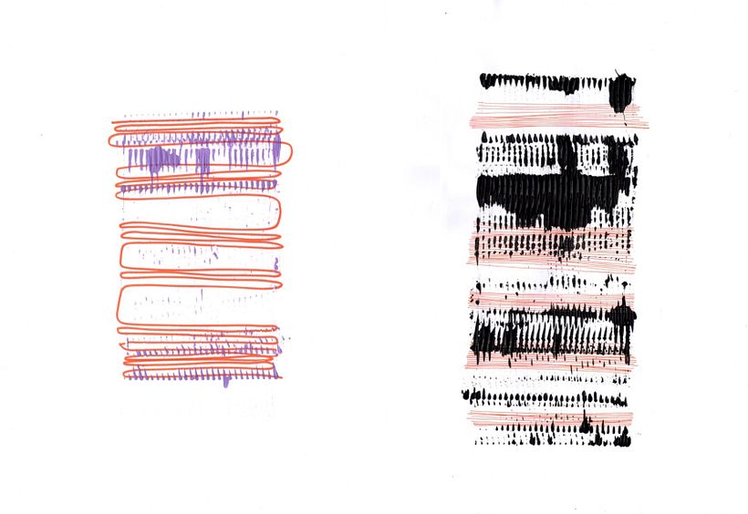 Primary Research - Use of different techniques like markmaking with inks and acrylics