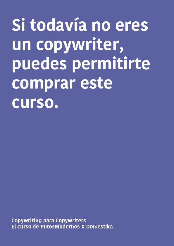 Mi proyecto del curso: Copywriting para copywriters 1