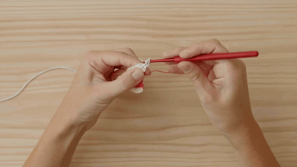 Finish the sequence with the third round, using color C yarn.