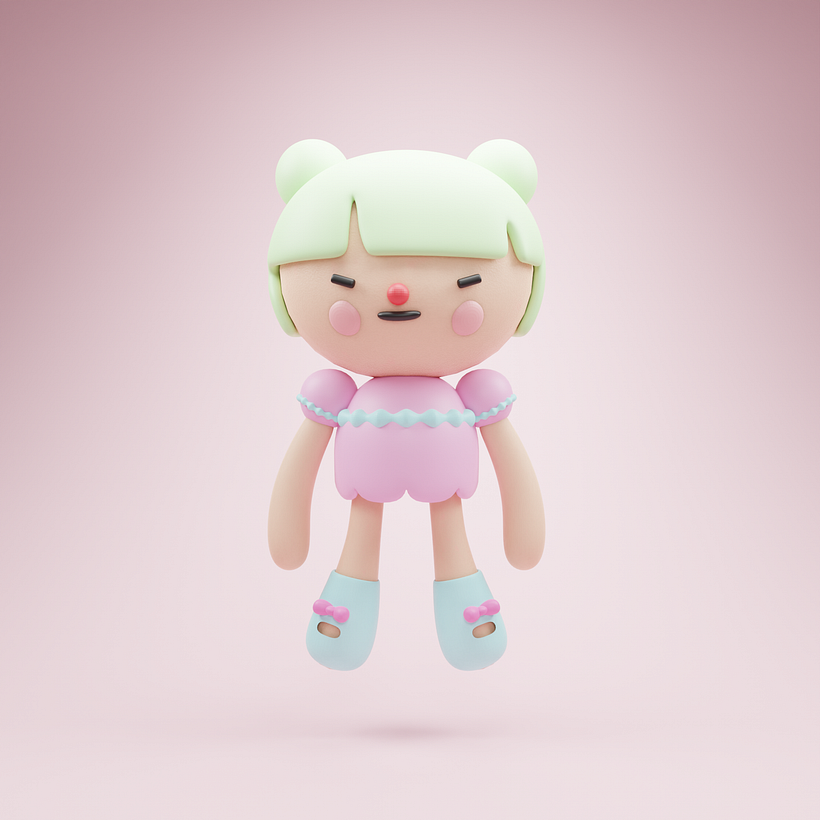 Mi proyecto del curso: Creación de personajes kawaii en 3D con Blender 2