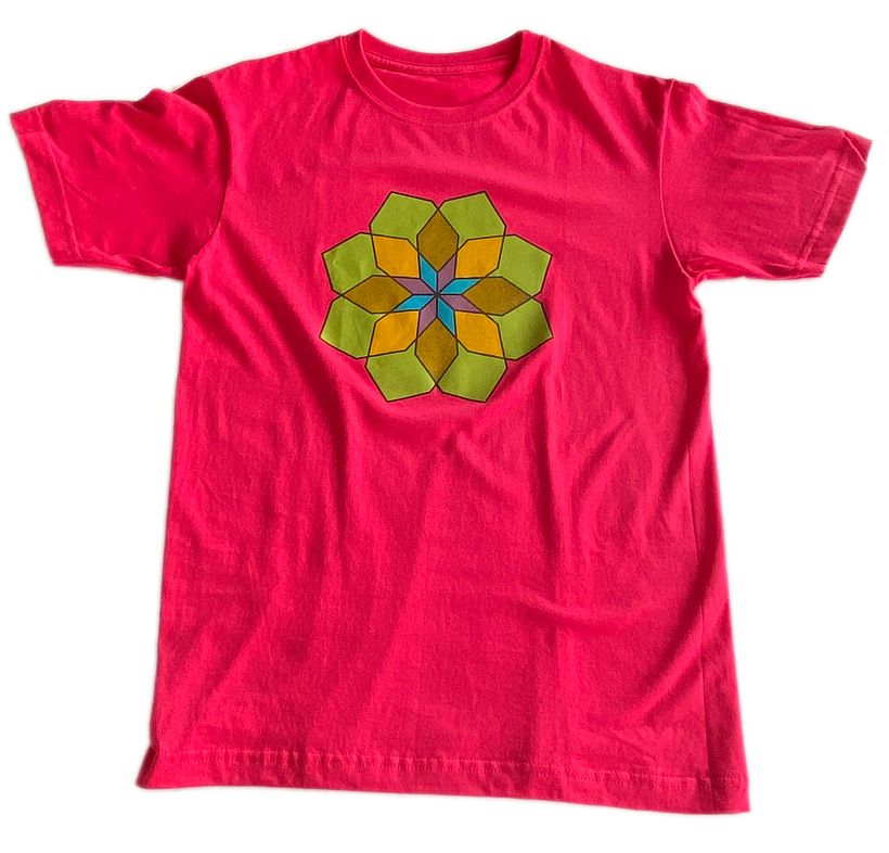 Camiseta hombre - flor de 8 petálos
