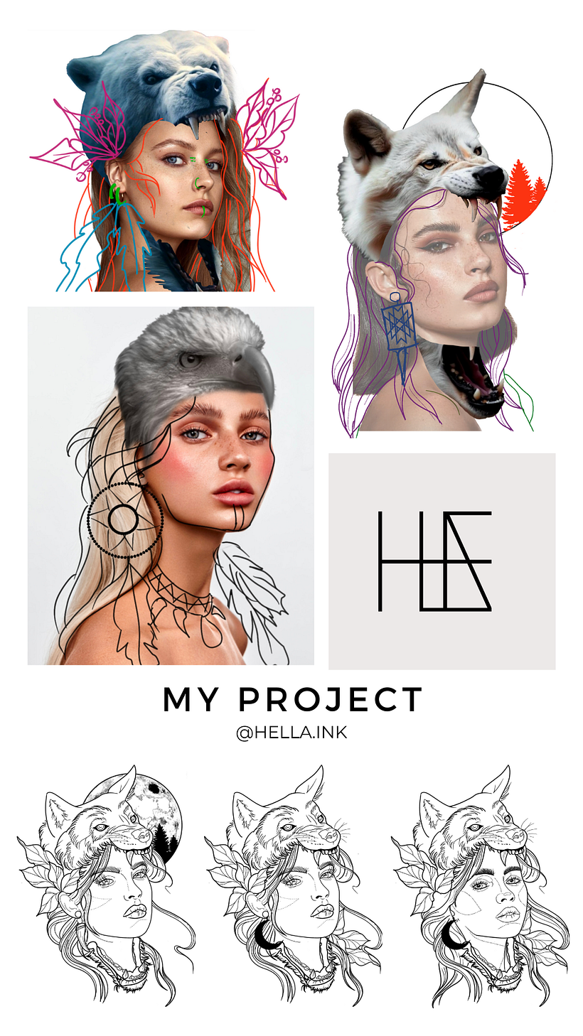 Meu projeto do curso: Desenho e ilustração digital de tatuagens com o Procreate 2