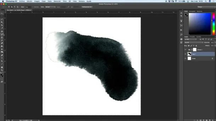 The stain, ready to be turned into a brush