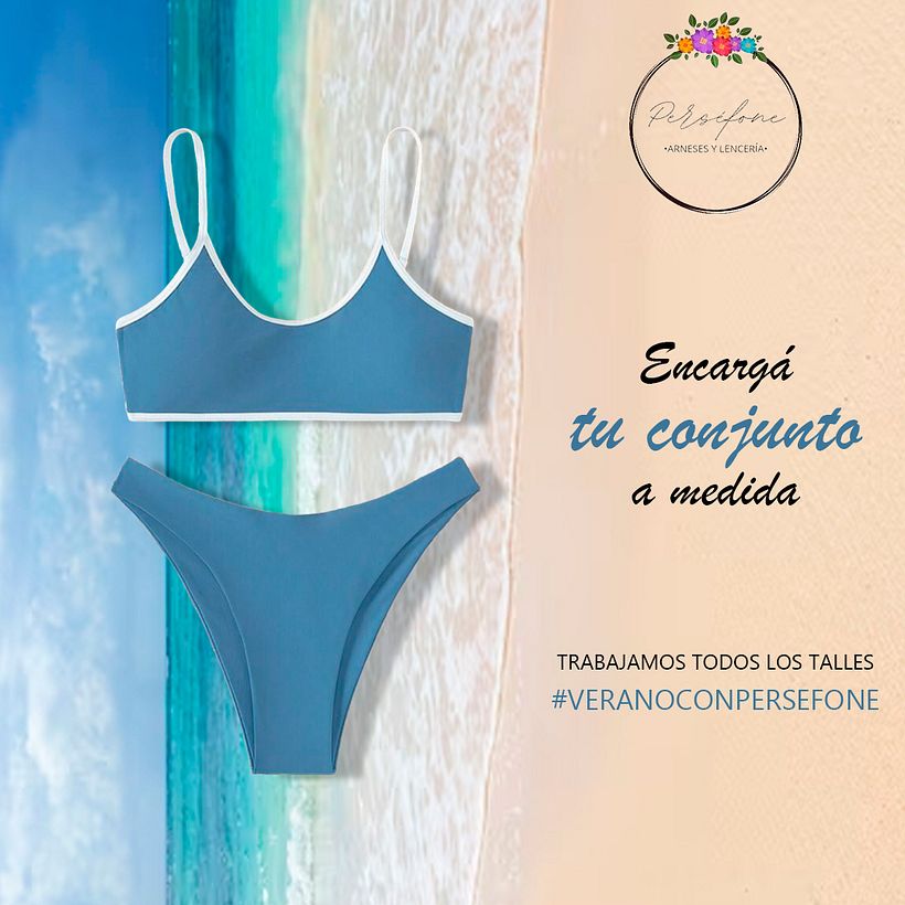  Sol, agua y Perséfone. ¡Este verano lanzamos nuestros trajes de baño! ¡Trabajamos con todos los talles! 