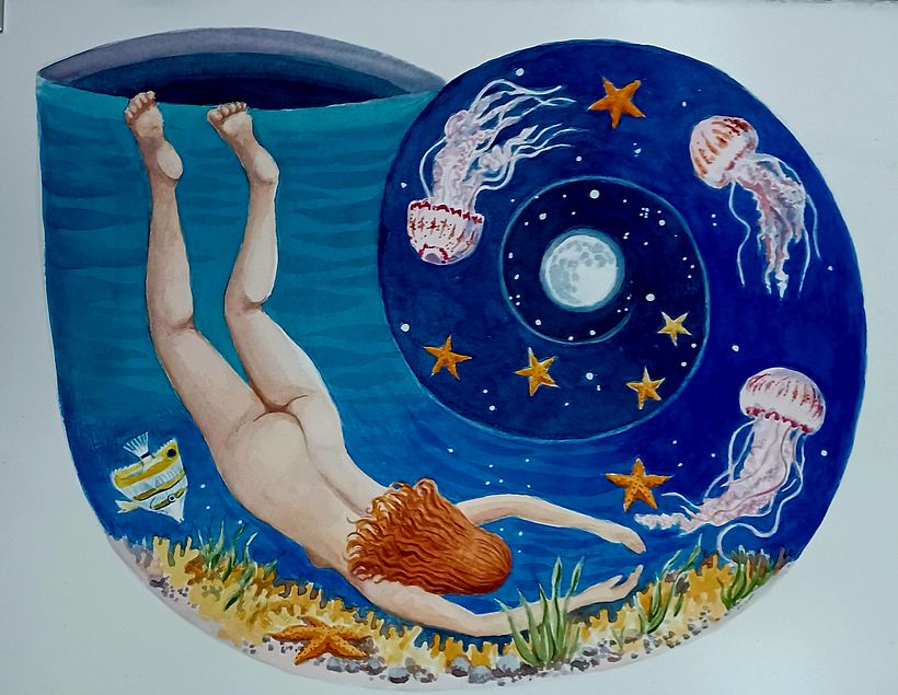 My final work "Just dive in" A3 size