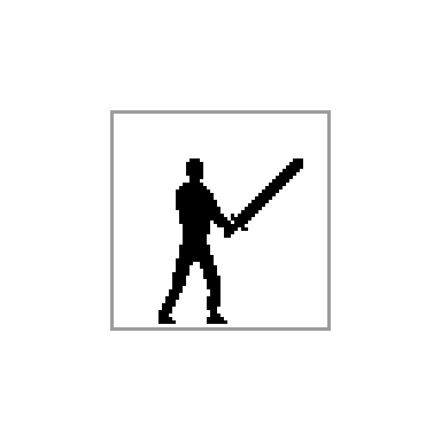Silhouette with sword
