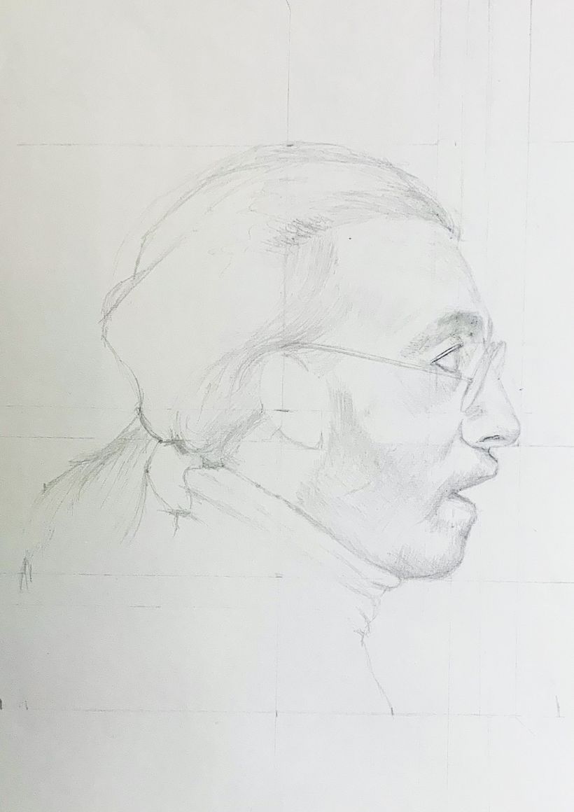 Graphite Portrait of John Lennon - Retrato a lápiz de John Lennon - Artes plásticas