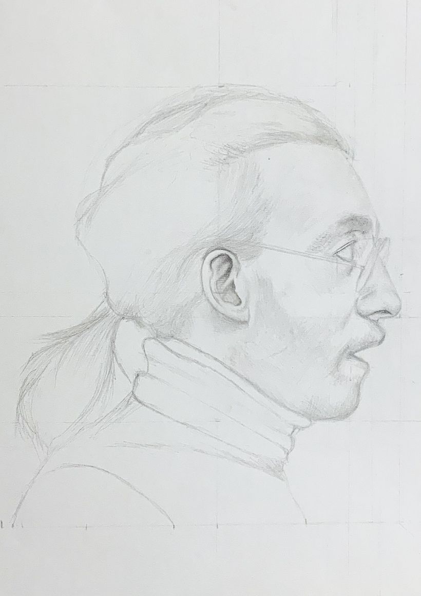 Graphite Portrait of John Lennon - Retrato a lápiz de John Lennon - Artes plásticas
