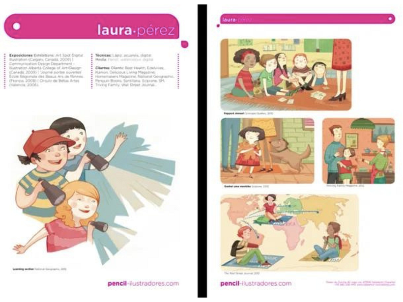 Laura Pérez's portfolio, focused on children's illustration
