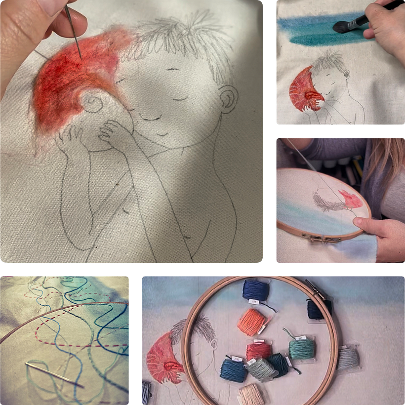 My project for course: Textile Illustration with Acrylic, Felt, and Embroidery 2