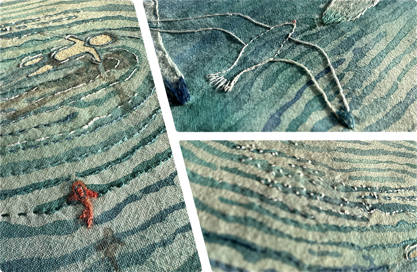 My project for course: Textile Illustration with Acrylic, Felt, and Embroidery 7