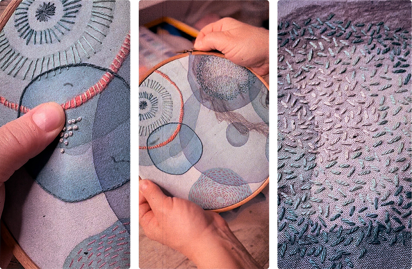 My project for course: Textile Illustration with Acrylic, Felt, and Embroidery 5