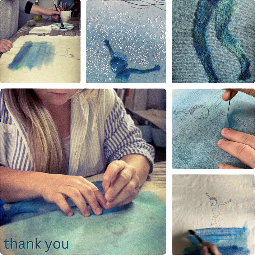 My project for course: Textile Illustration with Acrylic, Felt, and Embroidery 9