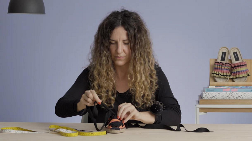 Repeat the process with each end of the ribbon.