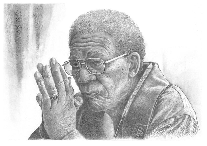 Mi proyecto del curso: Retrato realista con lápiz de grafito: Morgan Freeman 7