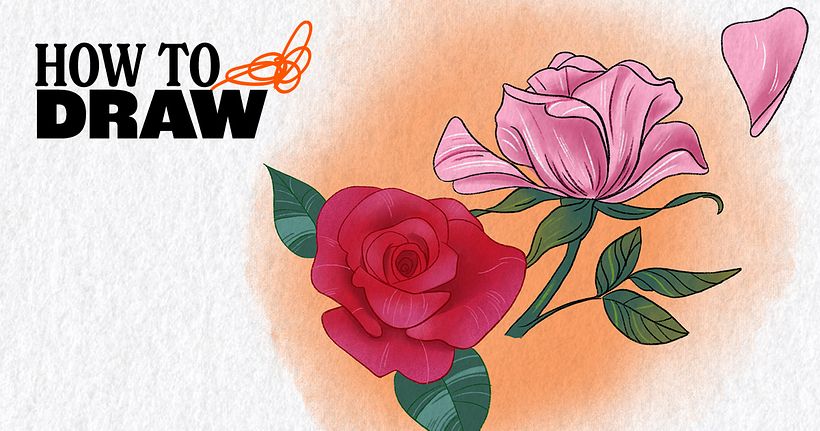 How to Draw A Rose Tutorial (+Free Download) 1