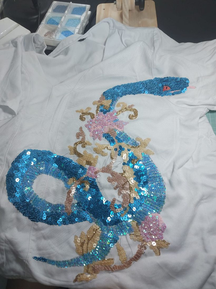 The finished embroidery