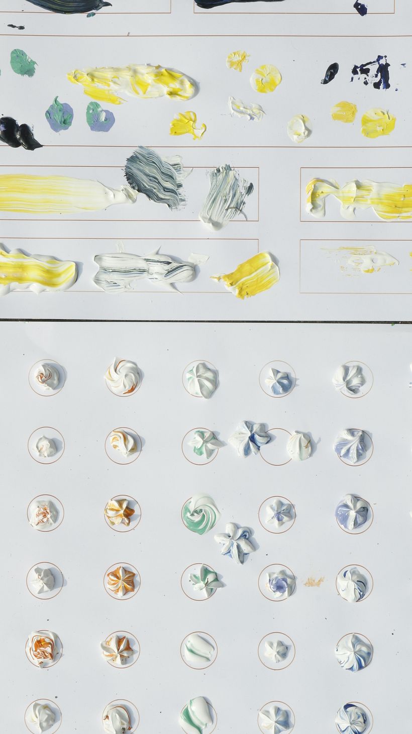 making asset for my data visualization, me and my making it from acrylic to make it more organic and unique