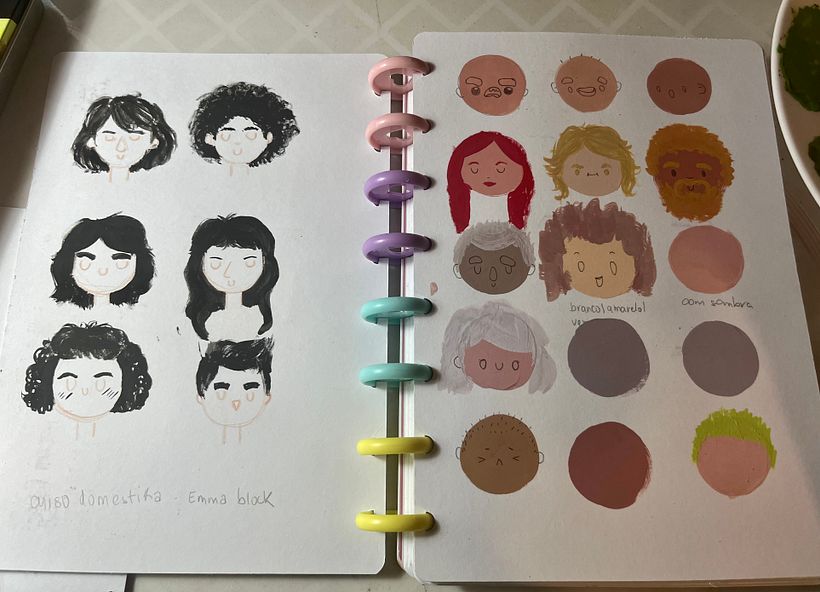 Tons de pele e cabelos com textura