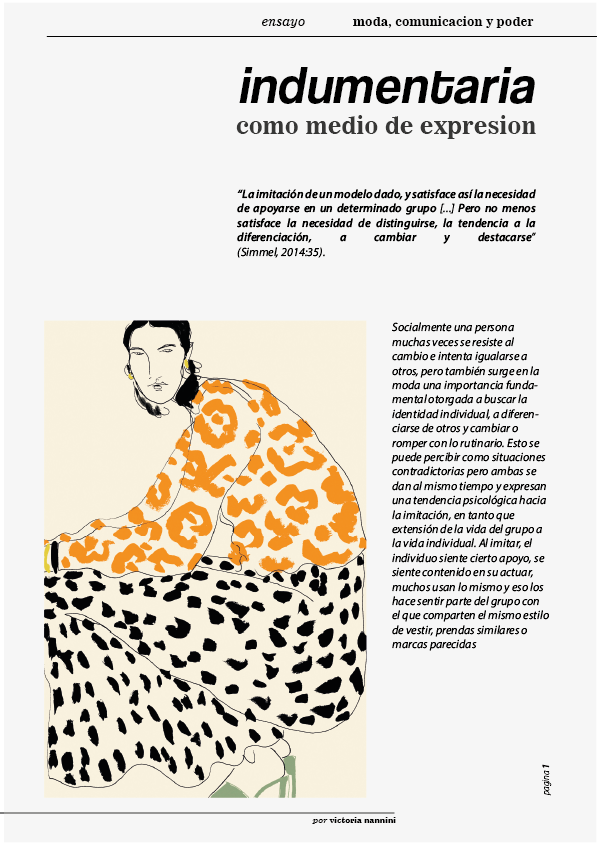 edicion y editorial de Moda, Comunicación y Poder, un texto de victoria nannini.  10