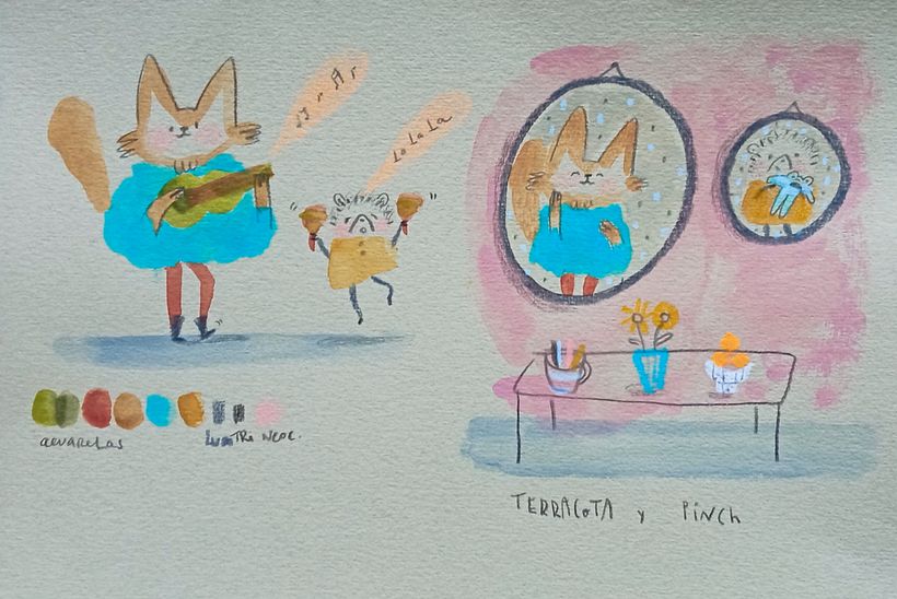 pruebas de materiales en otro papel