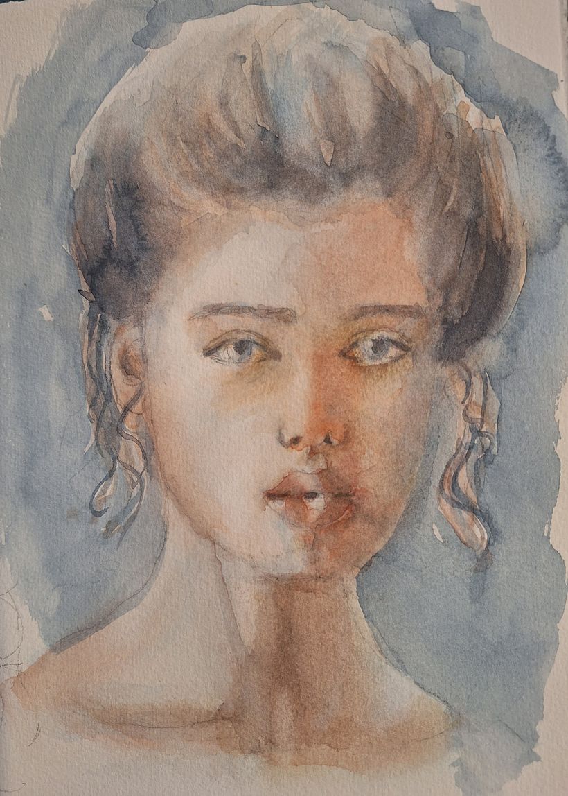 Il mio progetto del corso: Ritratto artistico ad acquerello 1