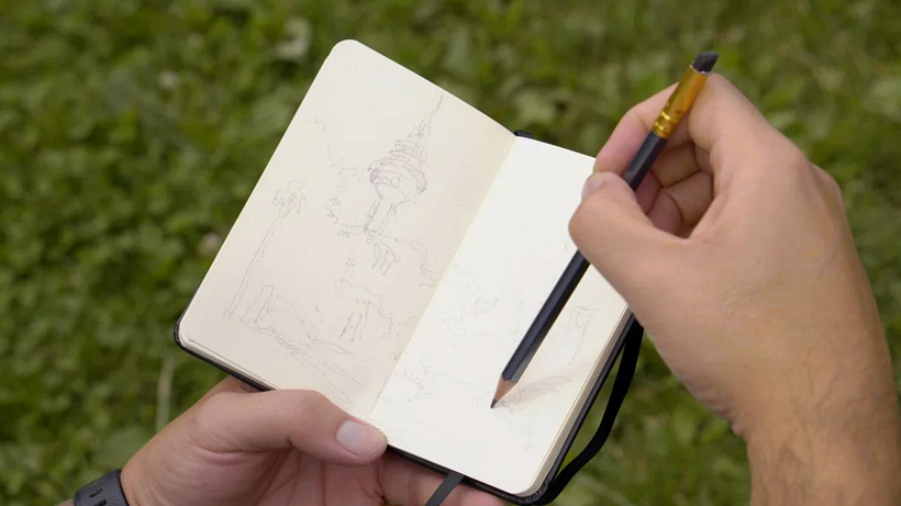 Fit the pencil lines.