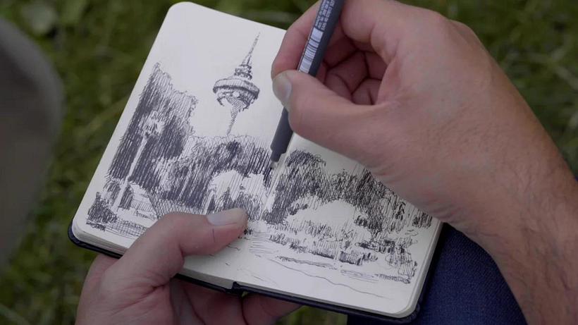 Hold the pen quite far from the tip, this will allow you to make longer finger lines.