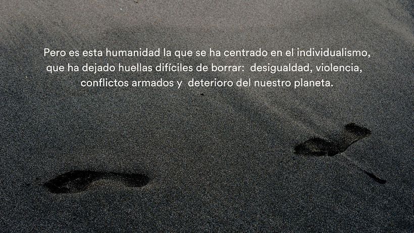 El futuro es colectivo — sello manos - Informationsdesign