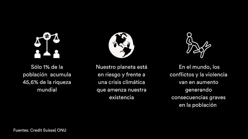 El futuro es colectivo — sello manos - Informationsdesign